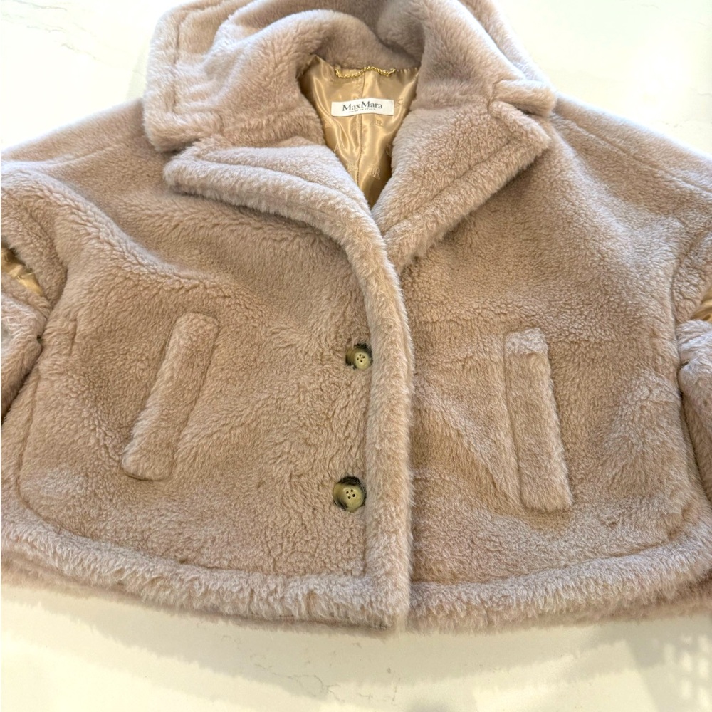 Max Mara cropped teddy coat